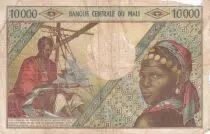 Mali 10000 francs - Vieil homme, usine - Femme - ND (1970-1984) - Série X.4 - P.15e