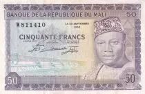 Mali 50 Francs - Pdt M. Keita - Barrage - 1960 - S&eacute;rie W