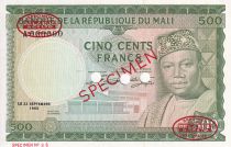 Mali 500 Francs - President Modibo Keita - Cows - Specimen - P.8s