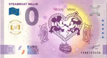 Malta 0 Euro Souvenir 2025 - Mickey & Minnie - Steamboat Willie - Anniversary 10 years