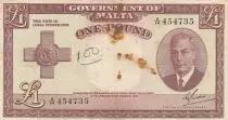 Malta 1 Pound - Georges VI - 1919 - Serial A.14