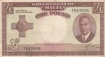 Malta 1 Pound L.1949 - George VI - A/1 012838
