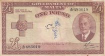 Malta 1 Pound L.1949 - George VI - A/10 685019