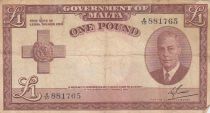Malta 1 Pound L.1949 - George VI - A/10 881765