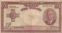 Malta 1 Pound L.1949 - George VI - A/5 081095