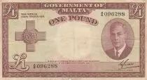 Malta 1 Pound L.1949 - George VI - A/6 096288