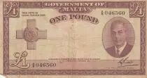 Malta 1 Pound L.1949 - George VI - A/8 046560