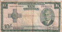 Malta 10 Shillings - George VI - ND (1951) - Serial A.2 - P21