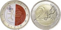 Malta 2 Euros - 10 years EMU - Colorised - 2009 - Bimetallic