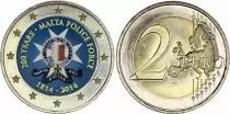 Malta 2 Euros - 200 years police force - Colorised - 2014