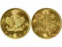 Malta 5 Gold Liri, Torch - 1972 Rome
