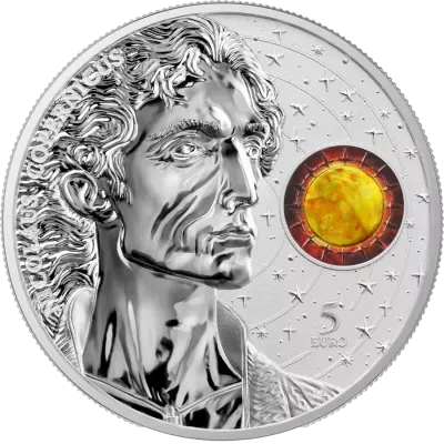 Malta Copernicus- 5 Euros Silver BE 2023 Colour