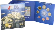 Malta EURO Coin Set - 1 cent to 2 euros + stamp - 2008