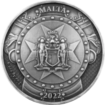 Malta Siege of Malta 1565 - 10 Euro Antique Silver (2 ounces) Malta 2022 - The Knights of the Past