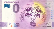 Malte 0 Euro Souvenir 2025 - Mickey & Minnie - Steamboat Willie