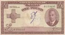 Malte 1 Pound - George VI - 1949 - Série A.11