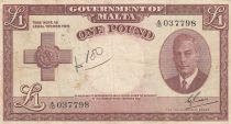 Malte 1 Pound L.1949 - George VI -  A/10 037798