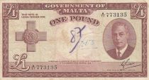 Malte 1 Pound L.1949 - George VI -  A/11 773135