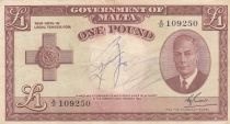 Malte 1 Pound L.1949 - George VI -  A/21 109250