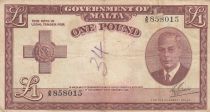 Malte 1 Pound L.1949 - George VI -  A/5 858015
