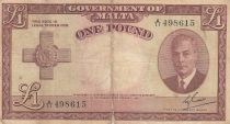 Malte 1 Pound L.1949 - George VI - A/11 498615