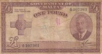 Malte 1 Pound L.1949 - George VI - A/12 107361
