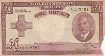 Malte 1 Pound L.1949 - George VI - A/12 132564