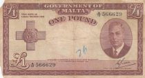 Malte 1 Pound L.1949 - George VI - A/12 566629
