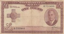 Malte 1 Pound L.1949 - George VI - A/13 752403
