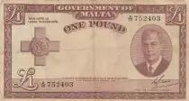 Malte 1 Pound L.1949 - George VI - A/13 752403