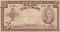 Malte 1 Pound L.1949 - George VI - A/15 270719
