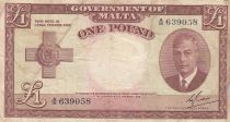 Malte 1 Pound L.1949 - George VI - A/16 639058