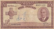 Malte 1 Pound L.1949 - George VI - A/19 687105