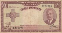 Malte 1 Pound L.1949 - George VI - A/2 394095