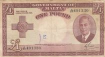 Malte 1 Pound L.1949 - George VI - A/20 491330