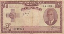 Malte 1 Pound L.1949 - George VI - A/8 746014