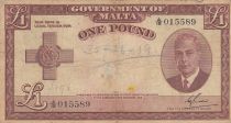 Malte 1 Pound L.1949 - George VI -A/18 015589