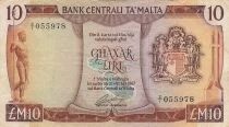 Malte 10 Liri - ND (1973) - Remplacement- P.33d