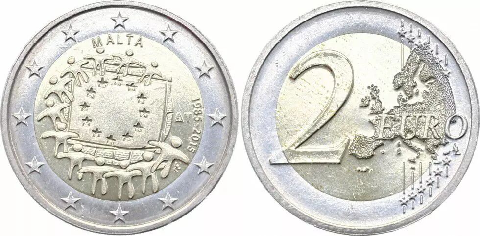 Piece De 2 Euros Malte 2015 Valeur