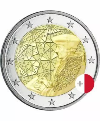 Malte 2 Euro Malte  - Erasmus - 2022