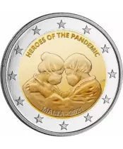 Malte 2 Euros - Héros de la pandémie - Coincard BU - 2021