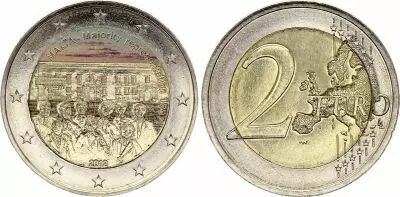 Malte 2 Euros - Repr�sentation majoritaire - Coloris�e - 2012