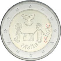 Malte 2 Euros Commémo. BU MALTE 2017 - La Paix (AVEC DIFFERENT MONNAIE DE PARIS)