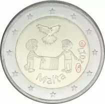 Malte 2 Euros Comm&eacute;mo. BU MALTE 2017 - La Paix (AVEC DIFFERENT MONNAIE DE PARIS)