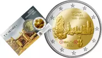 Malte 2 Euros Comm&eacute;mo. Coincard BU MALTE 2020 - Temple de Skorba