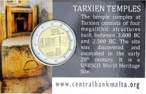 Malte 2 Euros Commémo. Coincard BU MALTE 2021 - Temple de Tarxien