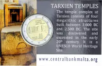 Malte 2 Euros Comm&eacute;mo. Coincard BU MALTE 2021 - Temple de Tarxien