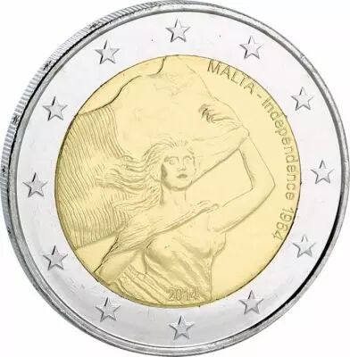 Malte 2 Euros Comm�mo. Malte 2014 - 50 ans de l\'ind�pendance