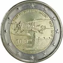 Malte 2 Euros Comm&eacute;mo. MALTE 2015 - premier vol (SANS LE POINCON)