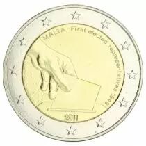 Malte 2 Euros Comm&eacute;morative - Malte 2011 -Elections 1859